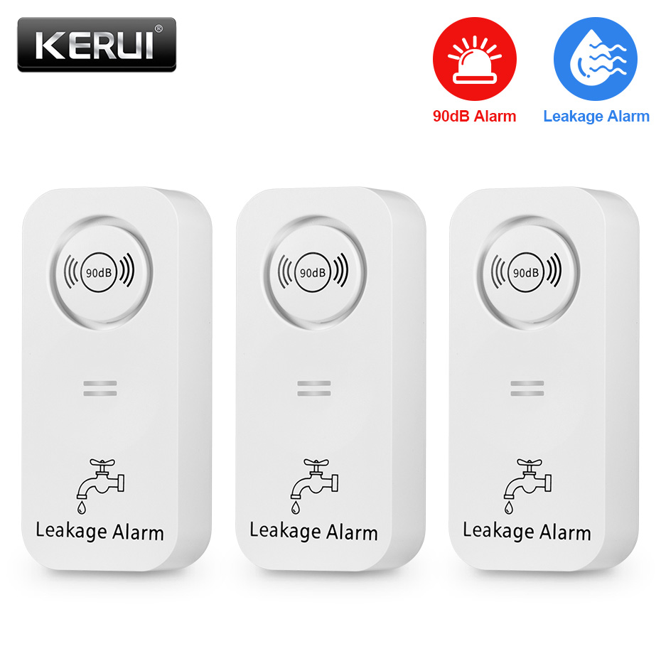 Wifi Water Leak Detector - KERUI-Sensor de agua inalámbrico, alarma de
