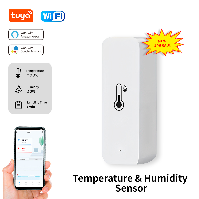 Smart Home News - Tuya-Sensor de temperatura y humedad WiFi,