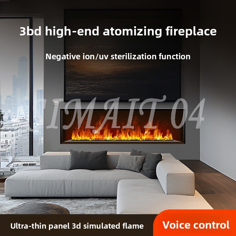 Smart Home Simulation - Chimenea atomizadora 3D, humidificador de llama