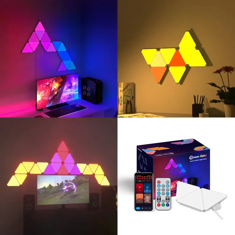 Smart Home Assistant - Luces LED triangulares Banqcn para juegos,