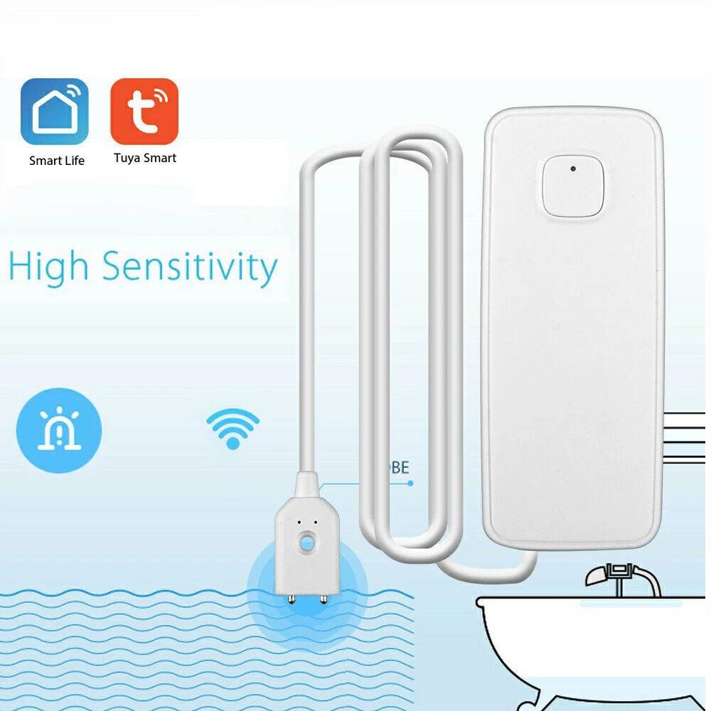 Sensor de alarma de agua con W - Wifi Water Leak Detector reseña y precio