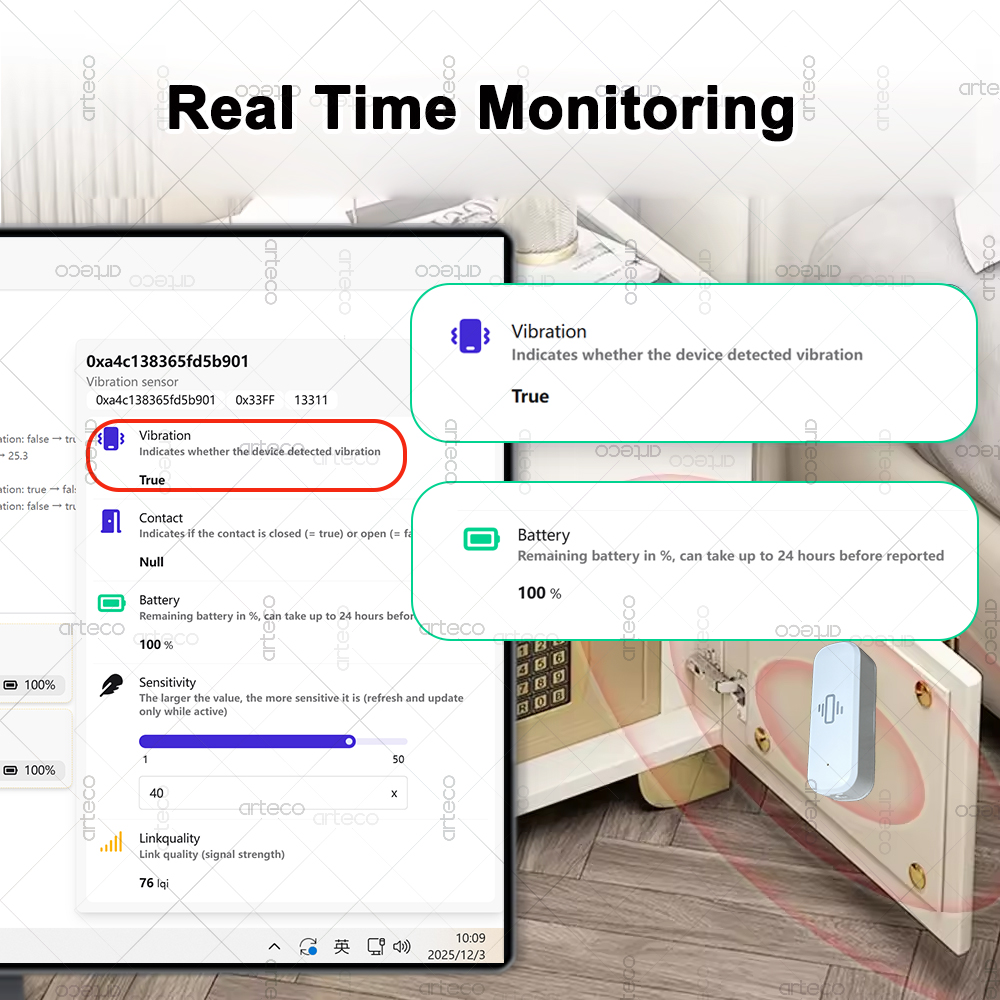 Sensor de vibración inteligent - Smart Home News reseña y precio