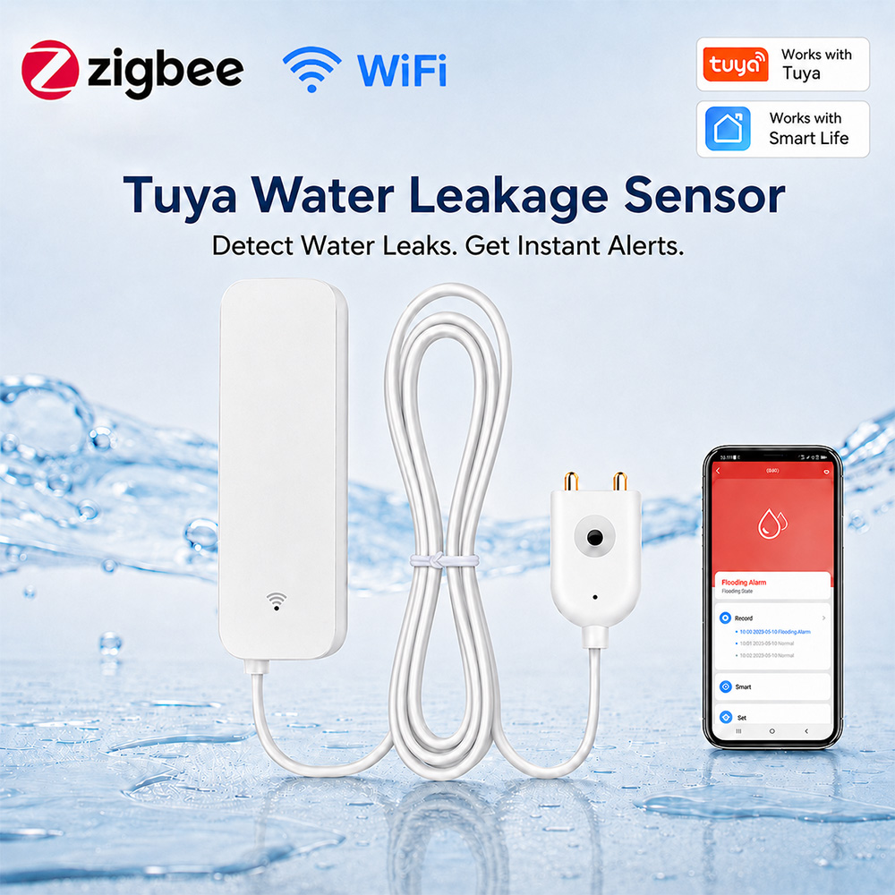Sensor de Fugas de Agua ZigBee - Wifi Water Leak Detector reseña y precio