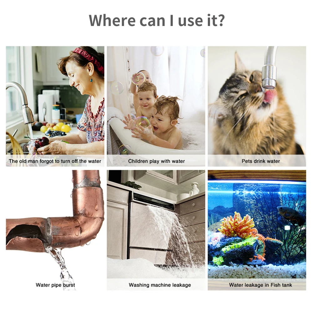 Tuya WiFi Zigbee Sensor de agu - Wifi Water Leak Detector reseña y precio